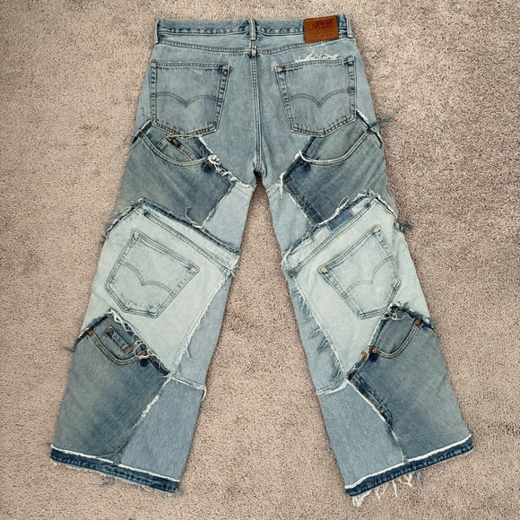 Jaded Gypsy Upcycled Pocket Patchwork Denim Jeans - Picture 3 of 6